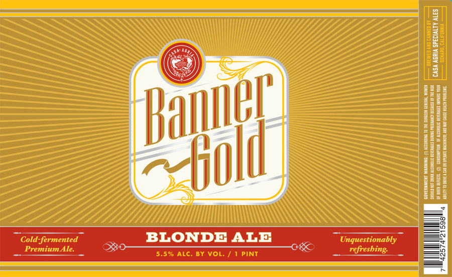 Banner Gold Blonde Ale: 20L Keg