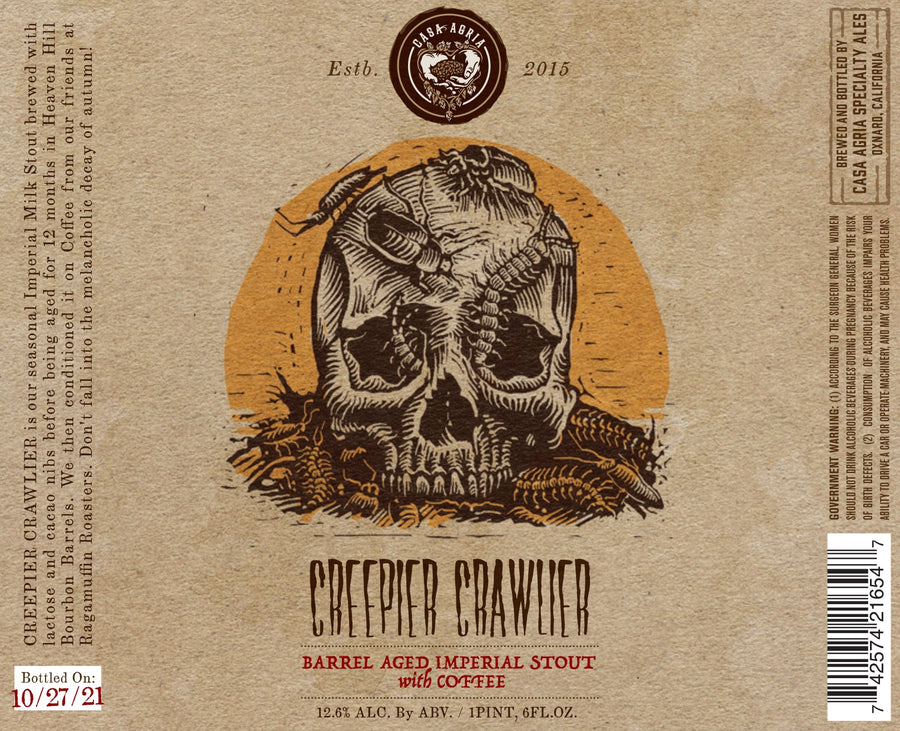 2021 Creepier Crawlier Barrel-Aged Imperial Stout: 22 oz. Bottle