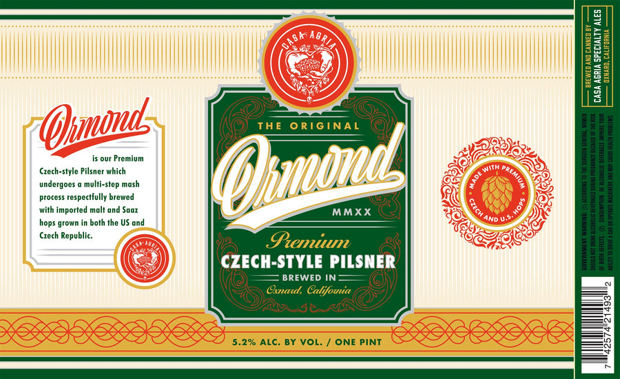 Ormond Czech-Style Pilsner: 4-Pack