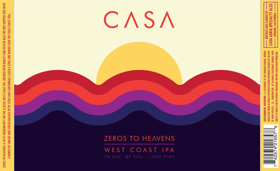 Zeros to Heavens West Coast IPA: 4-Pack
